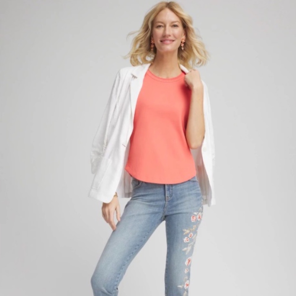 Chico's Crochet-Trimmed Tank Top - NWT